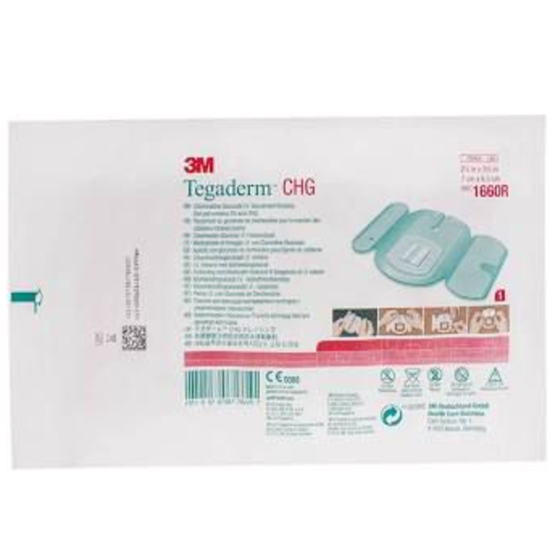 Пов'язки для фіксації, 3M™Tegaderm™CHG 8,5см х 11,5см